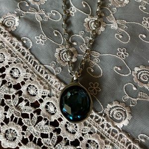 Deep Blue Uno de 50 Faceted Swarovski Crystal Silver Necklace,16-22 Inches!